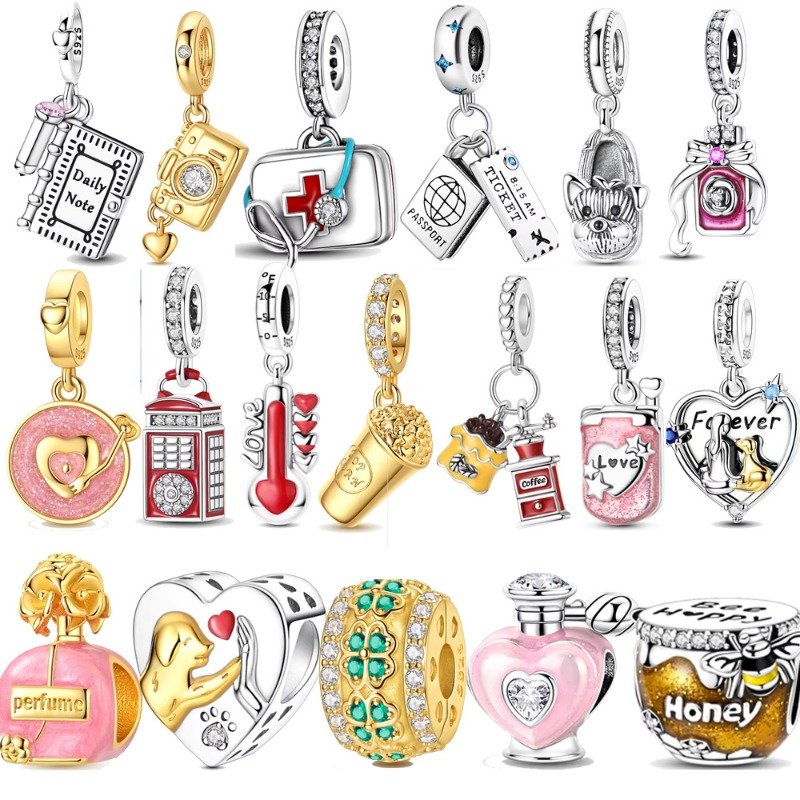 Travel Accessories Jewelry - 925 Sterling Silber Charm-Perlen für Damen,
