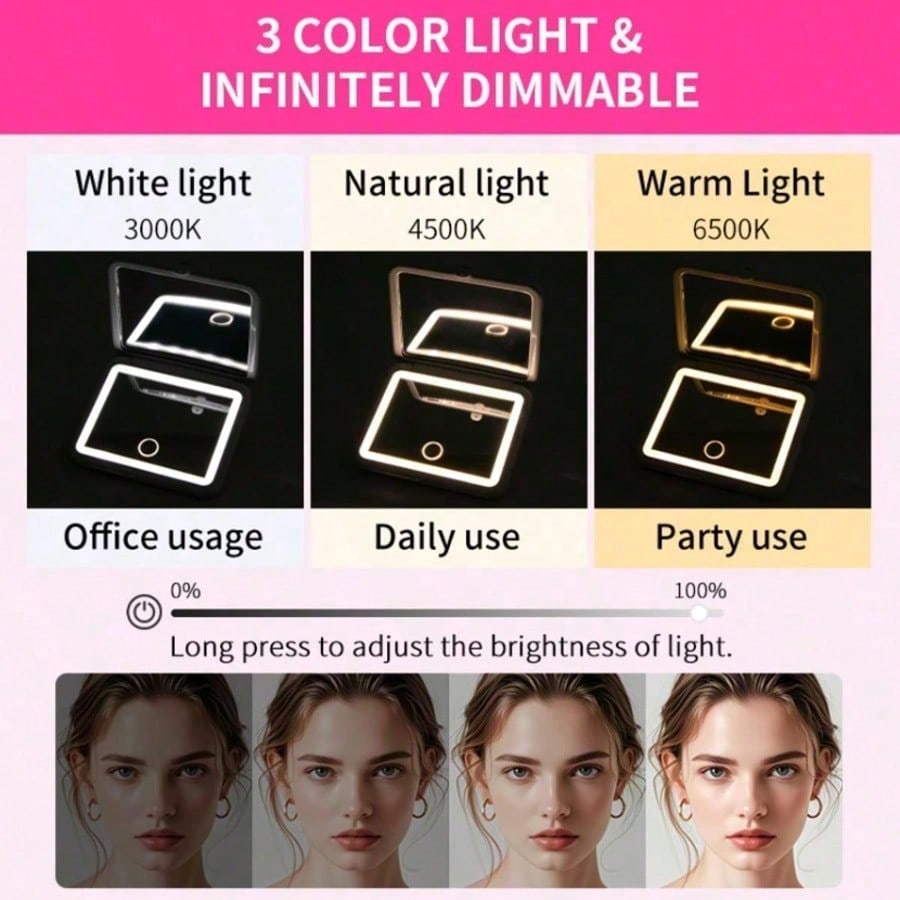 LED-Schminkspiegel mit Touchsc – Travel Accessories As Gifts Bewertung und Preis